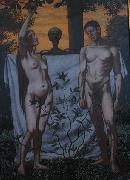 Hans Thoma Adam and Eve oil painting